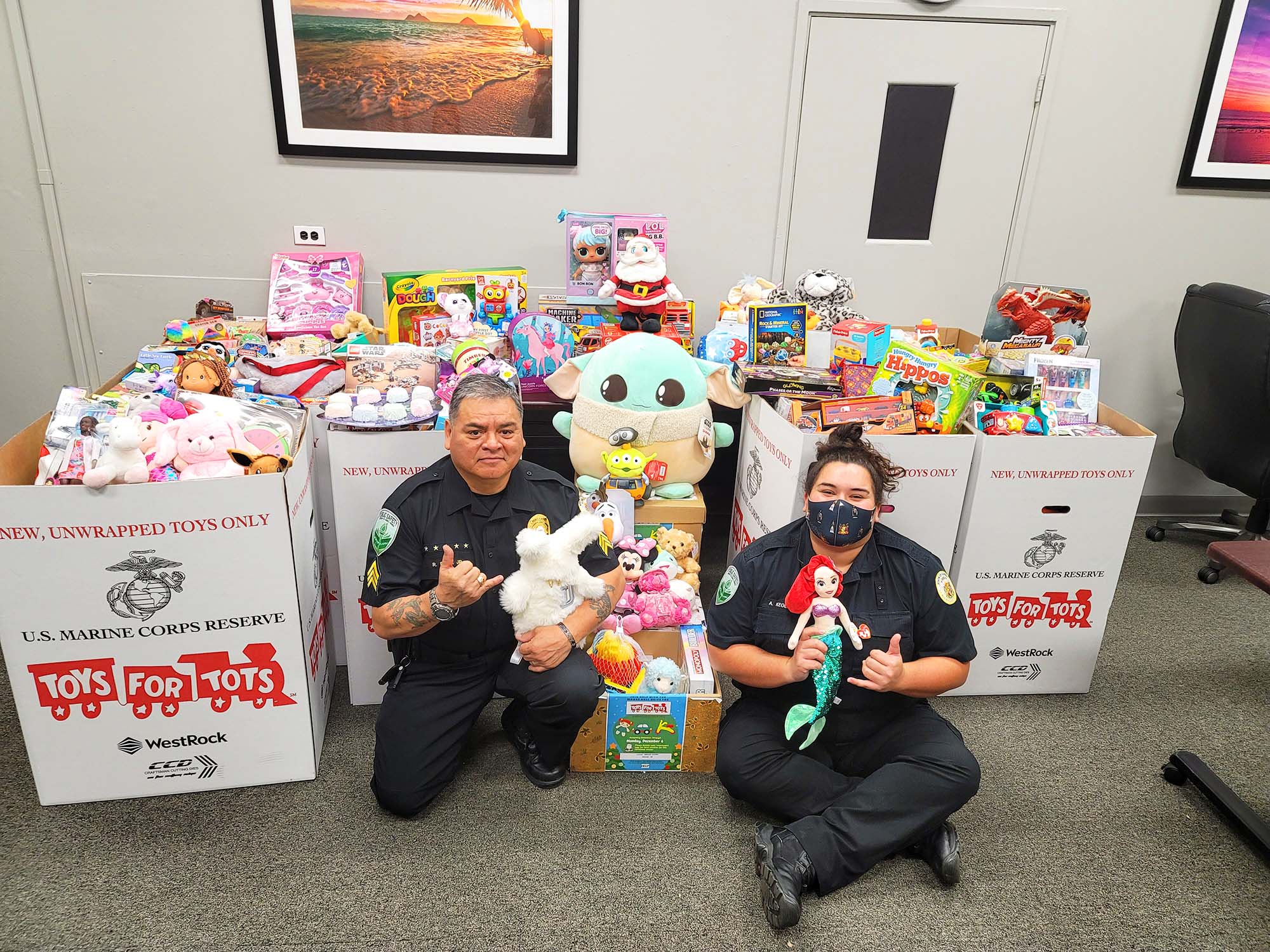 Hundreds of toys were donated throughout November and December 2021