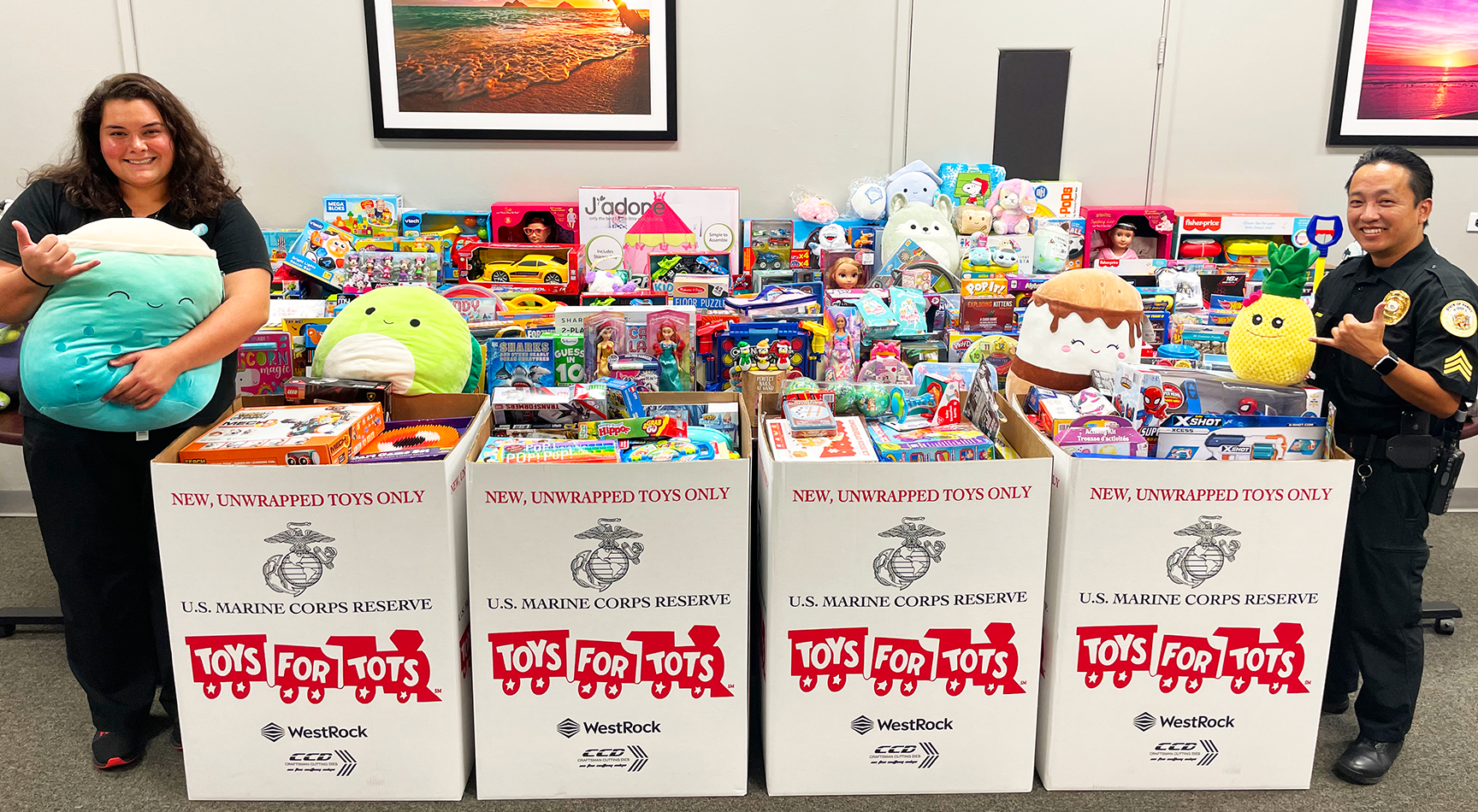 Hundreds of toys were donated during the 2020 holiday collection period