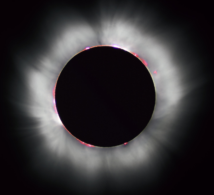<p><strong>SF Fig. 6.4.</strong>&nbsp;(<strong>A</strong>) Photo of a total solar eclipse from a location on Earth within the umbra</p>