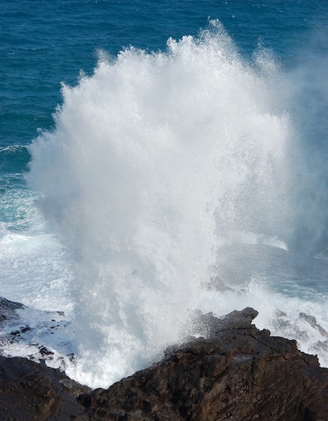 <p>Fig. 2.3. (<strong>B</strong>) The ocean interacting with the atmosphere via sea spray at the Halona blowhole on O‘ahu.</p>