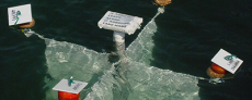 images of unmaned floating bouy system that measures ocean currents