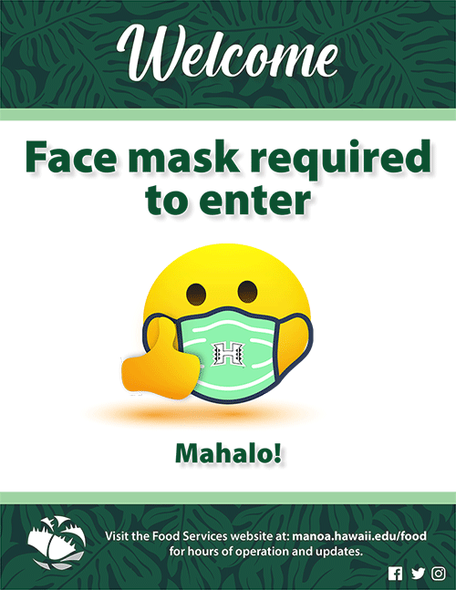 Face Mask Required at Paradise Palms