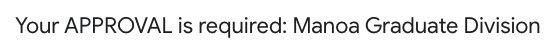 Kuali Build Email Subject Line