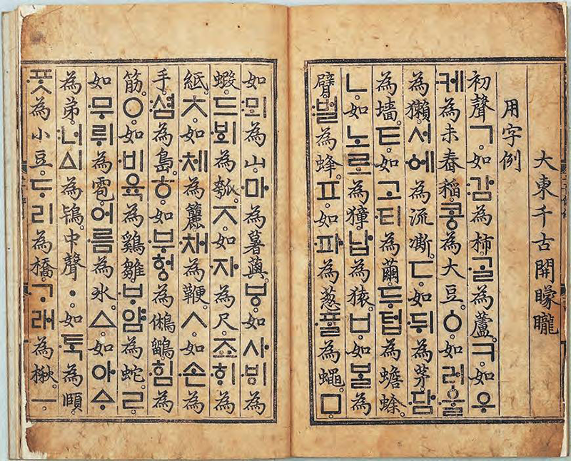 Page from Hunminjongum