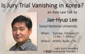 Feb. 11, 2020 Is Jury Trial Vanishing in Korea? by Jae-Hyup Lee – Center  for Korean Studies| University of Hawai'i at Mānoa