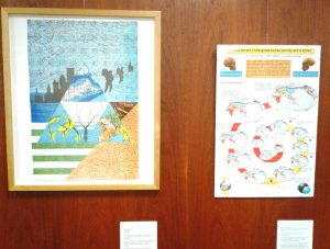 Two artworks from the Art/Sci exhibit