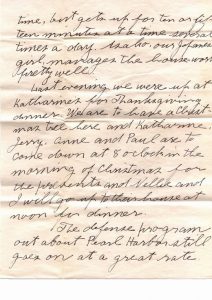 Page 2 of letter from Romanzo Adams to his brothers, Nov 28, 1941.