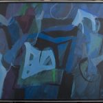 Acrylic, blue abstract M. Turnbull