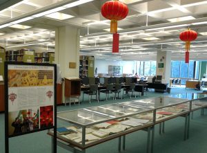 The Chinese Riddles display at the library