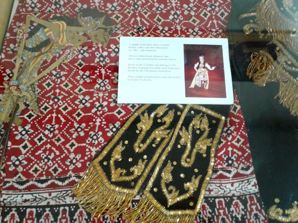 Gamelan clothing on display