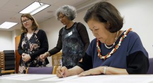 Irene Inouye Signing