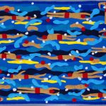 Swimmer's Quilt by Mari Sakamoto.