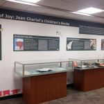 A view of posters and book displays in the Jean Charlot's Children's Books exhibit