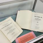 Closeup of books for Census 2020: ALL in for a Better Hawaii exhibit