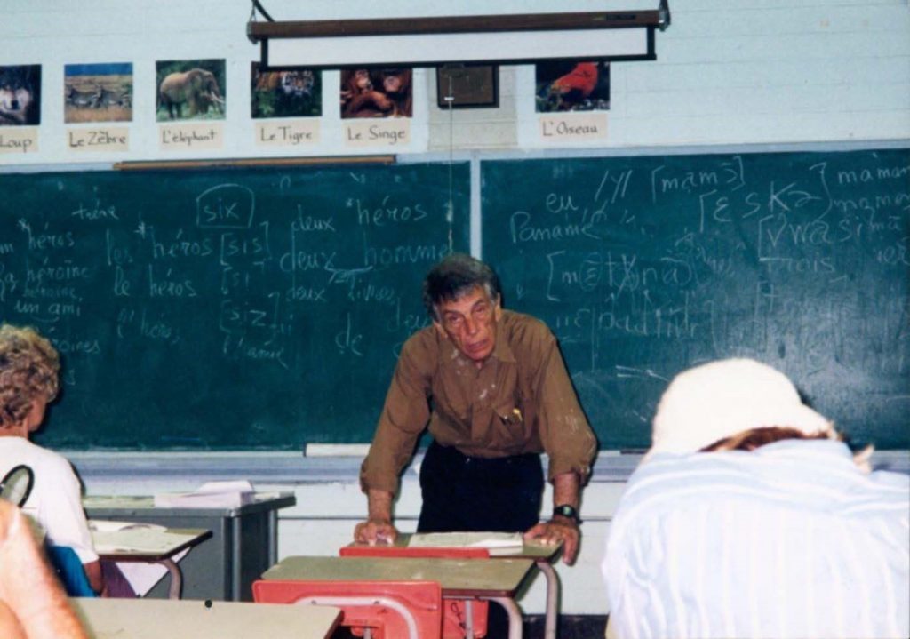 Mr. Chapuis teaching at Kaimuki Community School for Adults