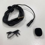 Image of Lavalier microphone showing clip and foam covering