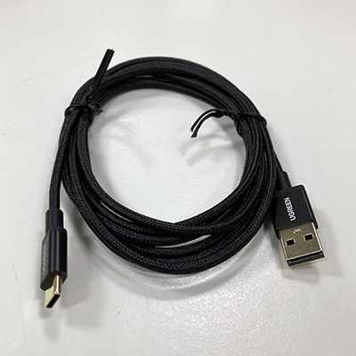 Image of cable with USB-A and USB-C connectors