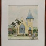 watercolor of church