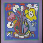 Abstract still life with flowers