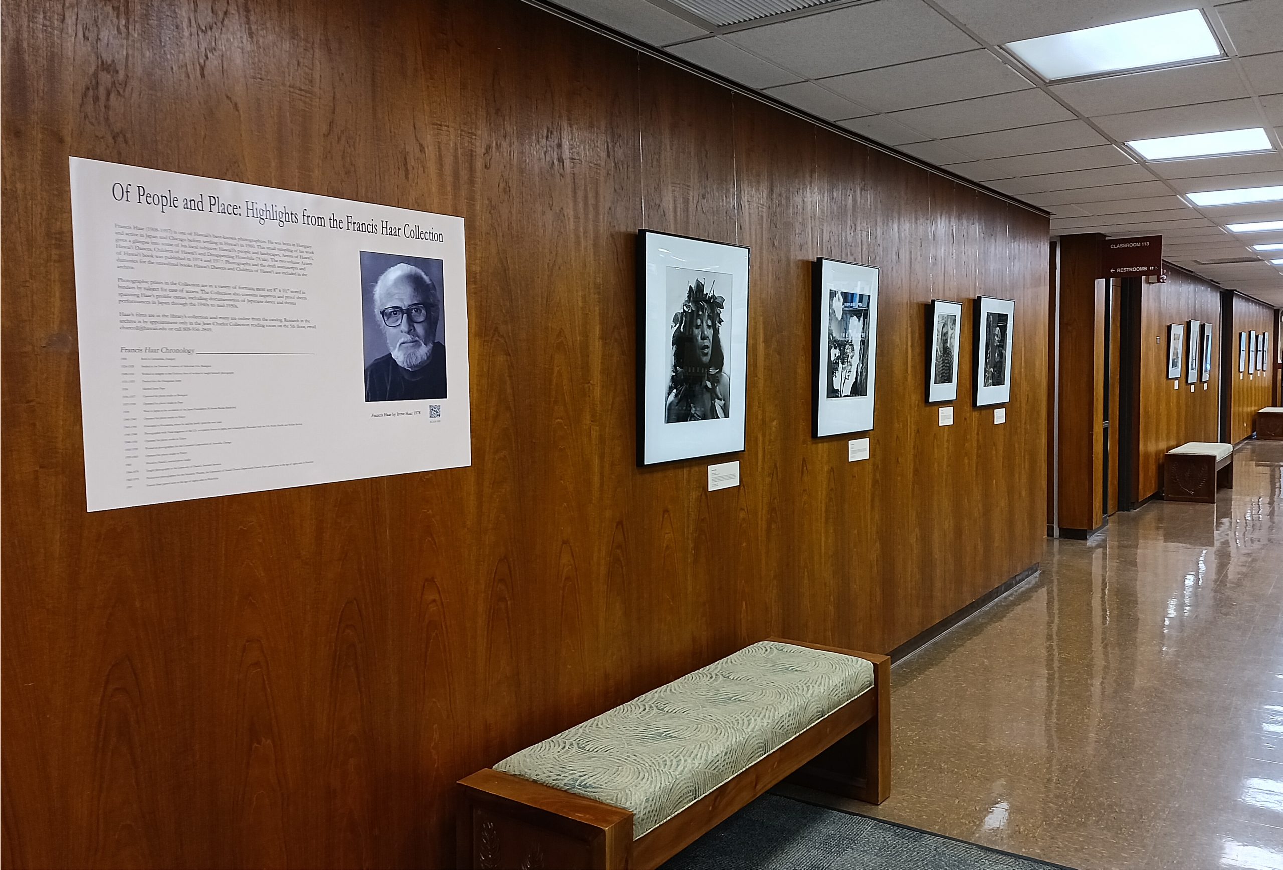Poster and portraits from the Francis Harr Exhibit