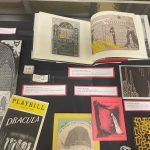 Gorey Exhibit Closeup of Books, Playbills, Illustrations