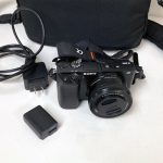 Sony A6000 SLR camera with parts