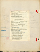 Second pages of Maurice Evan's working copy of Hamlet