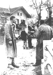 Just released Dachau prisoners in Waakirchen, Germany