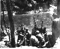 Japanese American soldiers in the Anti-tank Company of the Combat Team