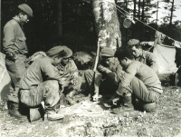 Soldiers playing cribbage