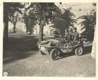 Driving a captured German Jeep in Italy, July 1944