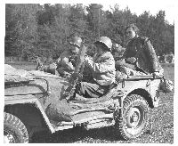 442nd soldiers in a Jeep in France