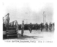 Review of the 442nd at Leghorn, Italy