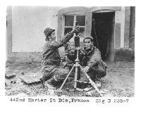 442nd soldiers fire a mortar