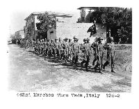 The 442nd marches through Vada, Italy