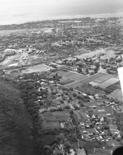 Aerial view of campus, 1944