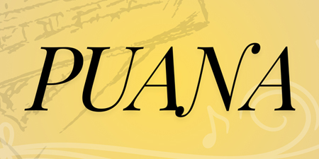 Puana. Yellow background with faint musical notation.