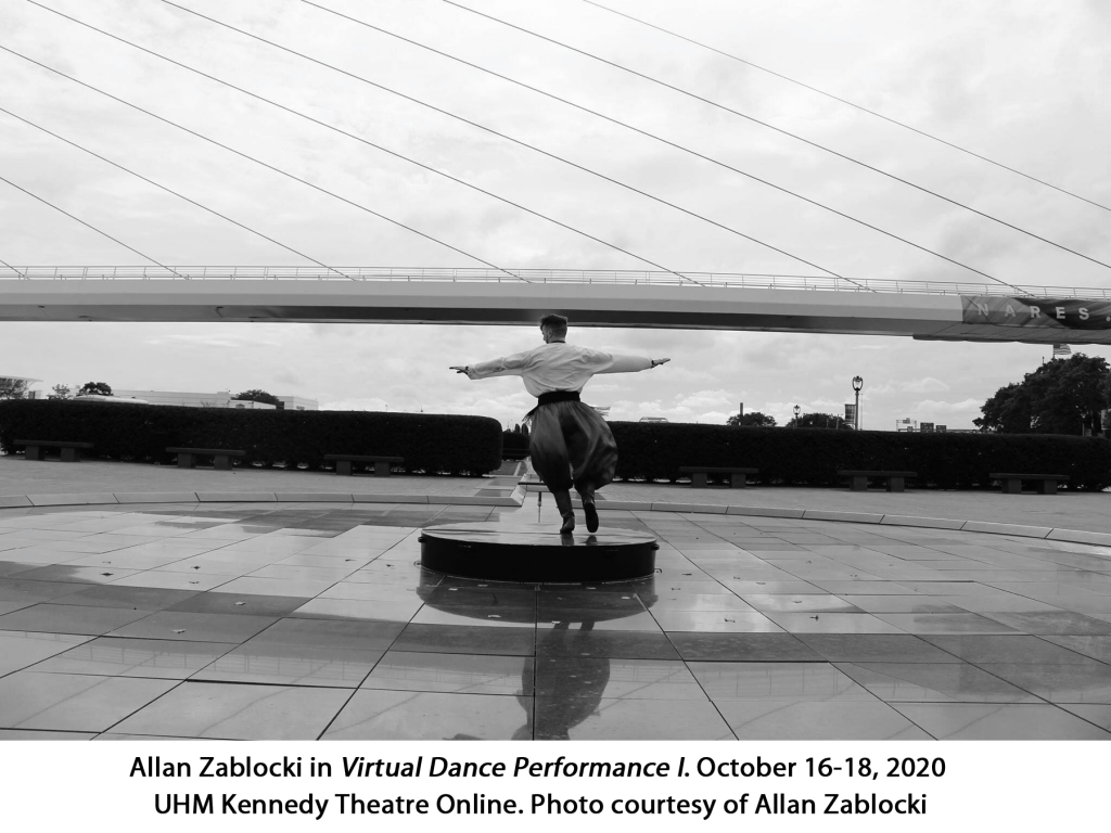 Allan Zablocki, Virtual Dance Performance i, October 16-18, 2020. UHM Kennedy Theatre Online. Photo courtesy of Allan Zablocki.