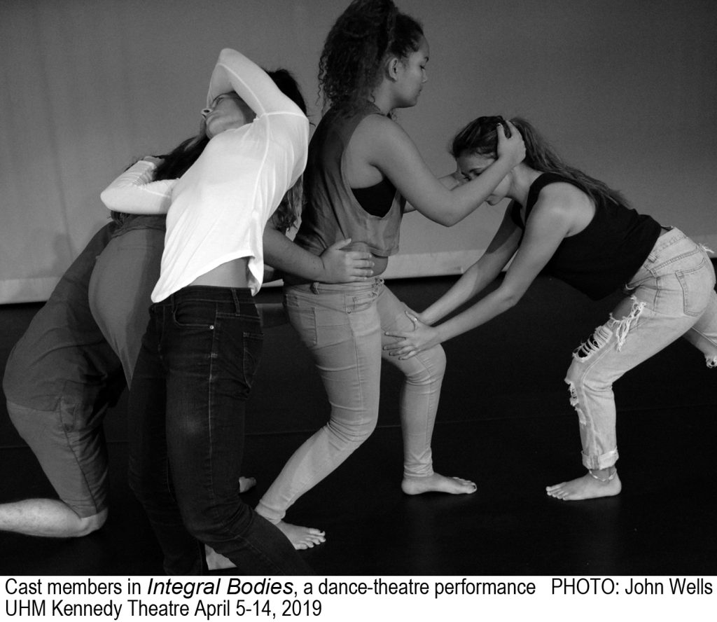 Cast members in Integral Bodies, a dance-theatre performance