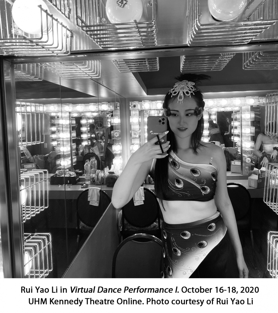 Rui Yao Li, Virtual Dancew Performance i, October 16-18, 2020. UHM Kennedy Theatre Online. Photo courtesy of Rui Yao Li.