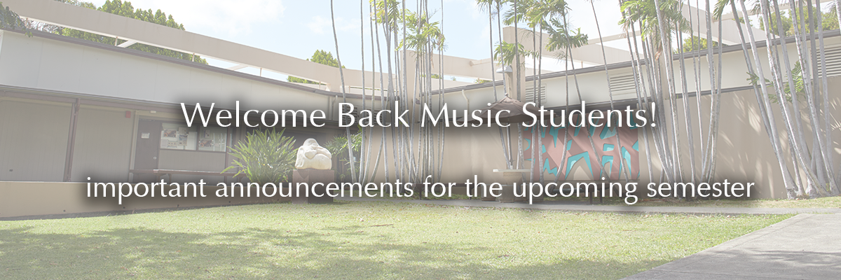 university of hawaii music department events