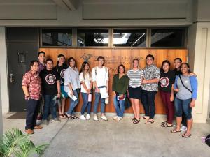 Prospective law students from BYUH tour the UH law school.