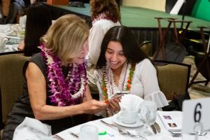 From left: Donor Denby Fawcett and scholarship recipient Erica Rodriguez Esquivel.