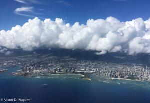 Cumulus over urban Honolulu. Photo credit: Alison D. Nugent