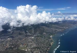 Cumulus over east Honolulu. Photo credit: Alison D. Nugent