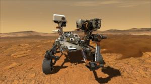 Illustration depicts NASA's Perseverance rover operating on Mars. Credit: NASA/JPL-Caltech.