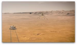 NASA's Ingenuity Mars Helicopter near Mars 2020 Perseverance rover. Credit: NASA/JPL-Caltech