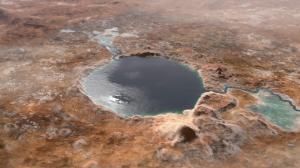 Jezero Crater as it may have looked billions of years go on Mars (Photo credit: NASA/JPL-Caltech)