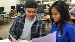 Farrington High School student and tutor
