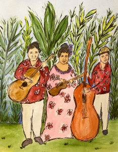 Liz Corbin, watercolor/ink